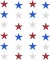 Star Garland, 4 Pack Red White and Blue Star Decorations for 4th of July Patriotic Decor Flag Day Independence Day Memorial Day Labor Day Veterans Day President's Day Party